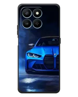 Чехол для Huawei Honor 400 Smart с картинкой «Голубая BMW M4»