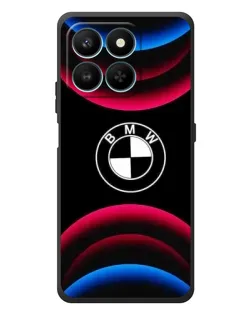Чехол для Huawei Honor 400 Smart с картинкой «Логотип BMW и неоновые дуги»