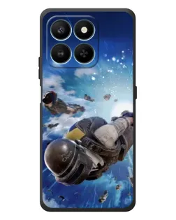 Чехол для Huawei Honor 400 Smart с картинкой «Десант PUBG — прыжок»