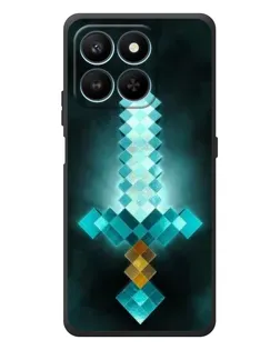 Чехол для Huawei Honor 400 Smart с картинкой «Алмазный меч неон»