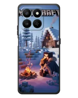 Чехол для Huawei Honor 400 Smart с картинкой «Зимний Minecraft»