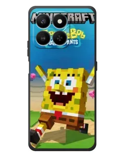 Чехол для Huawei Honor 400 Smart с картинкой «Губка Боб Minecraft»