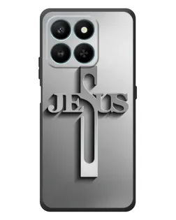 Чехол для Huawei Honor 400 Smart с картинкой «Металлический крест Jesus»