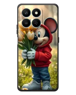 Чехол для Huawei Honor 400 Smart с картинкой «Микки с тюльпанами»