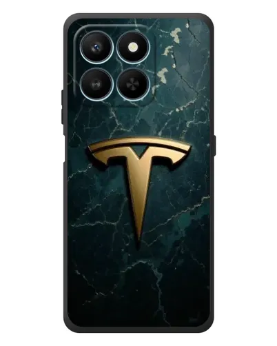 Чехол для Huawei Honor 400 Smart с картинкой «Мраморная Tesla Gold»