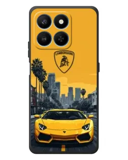 Чехол для Huawei Honor 400 Smart с картинкой «Желтый Lamborghini город»