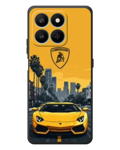 Чехол для Huawei Honor 400 Smart с картинкой «Желтый Lamborghini город» Чехол для Huawei Honor 400 Smart с картинкой «Желтый Lamborghini город»