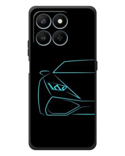 Чехол для Huawei Honor 400 Smart с картинкой «Голубой силуэт Lamborghini» Чехол для Huawei Honor 400 Smart с картинкой «Голубой силуэт Lamborghini»