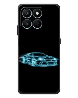 Чехол для Huawei Honor 400 Smart с картинкой «Неоновый контур Lamborghini»