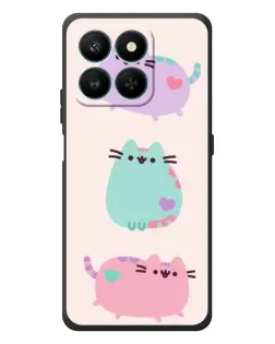Чохол для Huawei Honor 400 Smart з картинкою «Pusheen тріо»