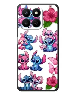 Чехол для Huawei Honor 400 Smart с картинкой «Стикеры Stitch и Angel»