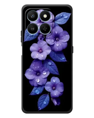 Чехол для Huawei Honor 400 Smart с картинкой «Фиолетовые цветы с росою»