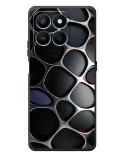 Чехол для Huawei Honor 400 Smart с картинкой «Объемная темная решетка»