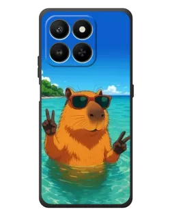 Чехол для Huawei Honor 400 Smart с картинкой «Морская капибара»