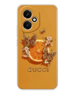 Чехол для Huawei Honor 400 с картинкой «Gucci — золотые бабочки»