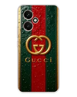 Чехол для Huawei Honor 400 с картинкой «Gucci — фирменная полоса и золото»