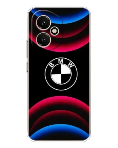 Чехол для Huawei Honor 400 с картинкой «Логотип BMW и неоновые дуги»