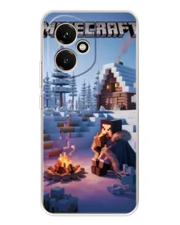 Чохол для Huawei Honor 400 з картинкою «Зимовий Minecraft»