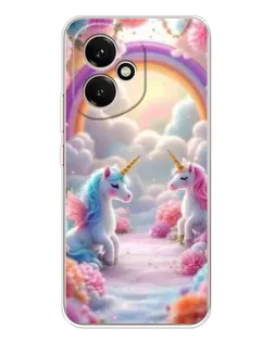 Чехол для Huawei Honor 400 с картинкой «Радуга и единороги»