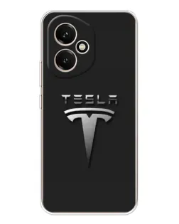 Чехол для Huawei Honor 400 с картинкой «Стальной логотип Tesla»