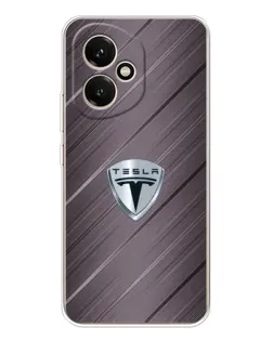 Чехол для Huawei Honor 400 с картинкой «Металлическая текстура Tesla»