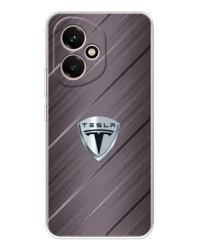 Чехол для Huawei Honor 400 с картинкой «Металлическая текстура Tesla»