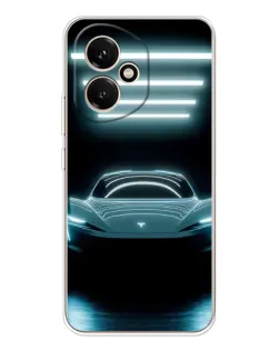Чехол для Huawei Honor 400 с картинкой «Tesla в неоне»