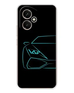 Чехол для Huawei Honor 400 с картинкой «Голубой силуэт Lamborghini» Чехол для Huawei Honor 400 с картинкой «Голубой силуэт Lamborghini»