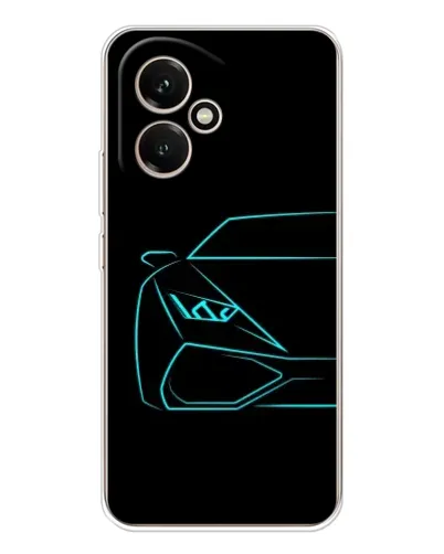 Чехол для Huawei Honor 400 с картинкой «Голубой силуэт Lamborghini» Чехол для Huawei Honor 400 с картинкой «Голубой силуэт Lamborghini»
