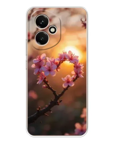 Чехол для Huawei Honor 400 с картинкой «Розовый цвет сердце на фоне заката» Чехол для Huawei Honor 400 с картинкой «Розовый цвет сердце на фоне заката»