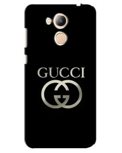 Чехол для Huawei Honor 6c Pro с картинкой «Gucci — золото на черном»