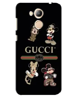 Чехол для Huawei Honor 6c Pro с картинкой «Gucci — герои Disney и монограмма»