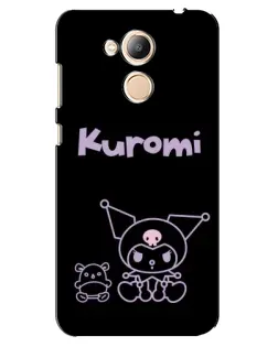 Чехол для Huawei Honor 6c Pro с картинкой «Kuromi — черный минимализм»