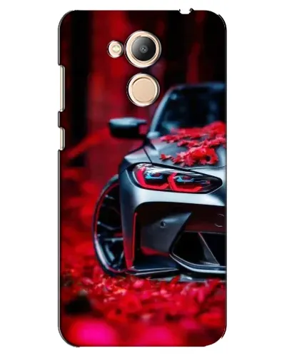 Чехол для Huawei Honor 6c Pro с картинкой «Спортивная BMW и цветы»
