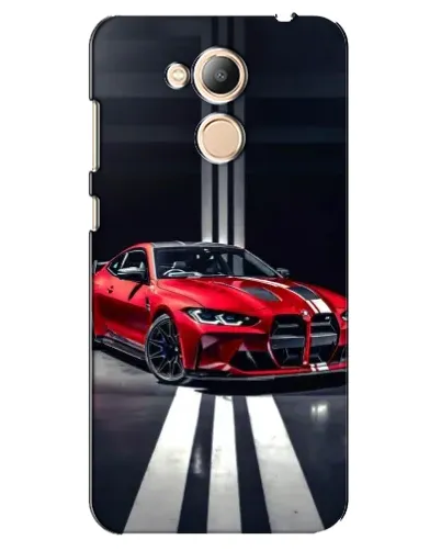 Чехол для Huawei Honor 6c Pro с картинкой «Красная BMW на дороге»