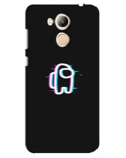 Чехол для Huawei Honor 6c Pro с картинкой «Among Us неон»