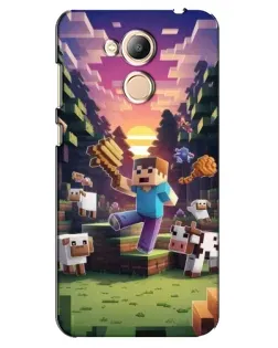 Чехол для Huawei Honor 6c Pro с картинкой «Стив на ферме»