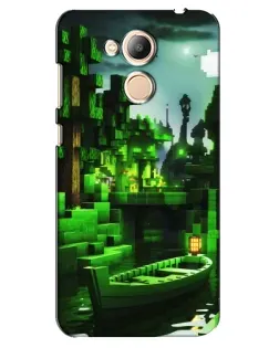 Чехол для Huawei Honor 6c Pro с картинкой «Minecraft лесной пейзаж»