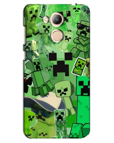 Чехол для Huawei Honor 6c Pro с картинкой «Криперы Minecraft»