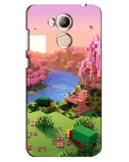 Чехол для Huawei Honor 6c Pro с картинкой «Розовое дерево Minecraft»