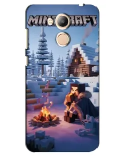 Чехол для Huawei Honor 6c Pro с картинкой «Зимний Minecraft»
