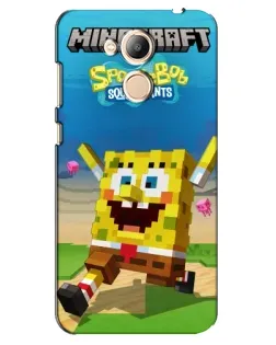 Чехол для Huawei Honor 6c Pro с картинкой «Губка Боб Minecraft»