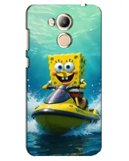 Чехол для Huawei Honor 6c Pro с картинкой «Спанч Боб на гидроцикле»