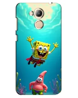 Чехол для Huawei Honor 6c Pro с картинкой «Спанч Боб под водой»