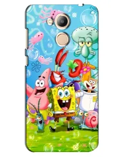 Чехол для Huawei Honor 6c Pro с картинкой «Губка Боб и друзья»