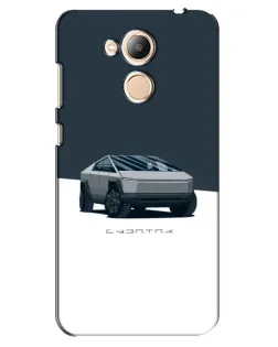 Чехол для Huawei Honor 6c Pro с картинкой «Серебристый Cybertruck Tesla»