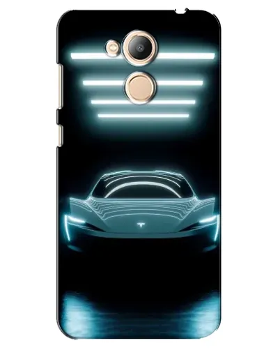 Чехол для Huawei Honor 6c Pro с картинкой «Tesla в неоне»