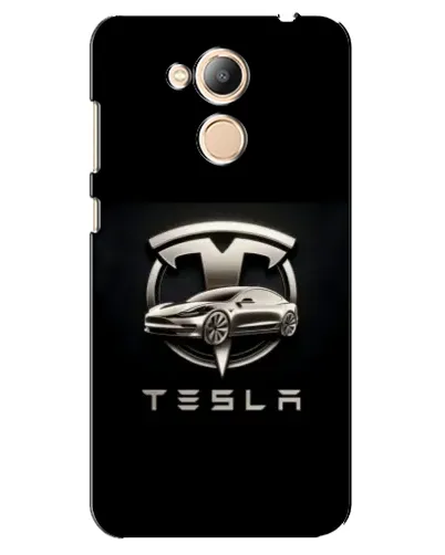 Чехол для Huawei Honor 6c Pro с картинкой «Tesla — серебристое авто»