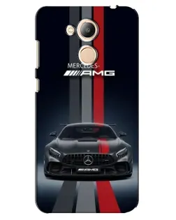 Чехол для Huawei Honor 6c Pro с картинкой «Mercedes — белый карбон»
