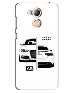 Чехол для Huawei Honor 6c Pro с картинкой «Audi — контрастный дизайн»